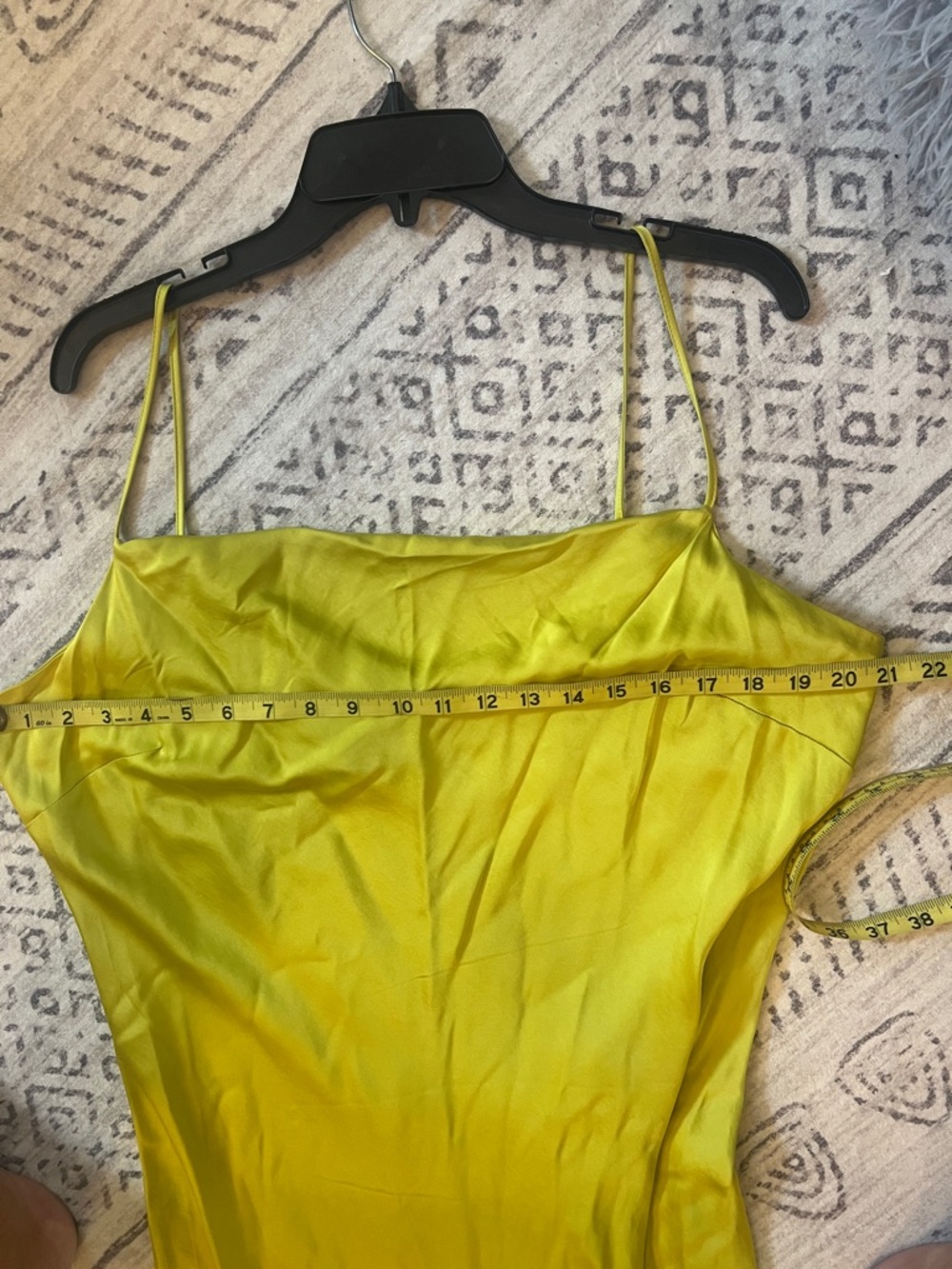 Express Lime Green Satin Slip Dress - Picture 4 of 8